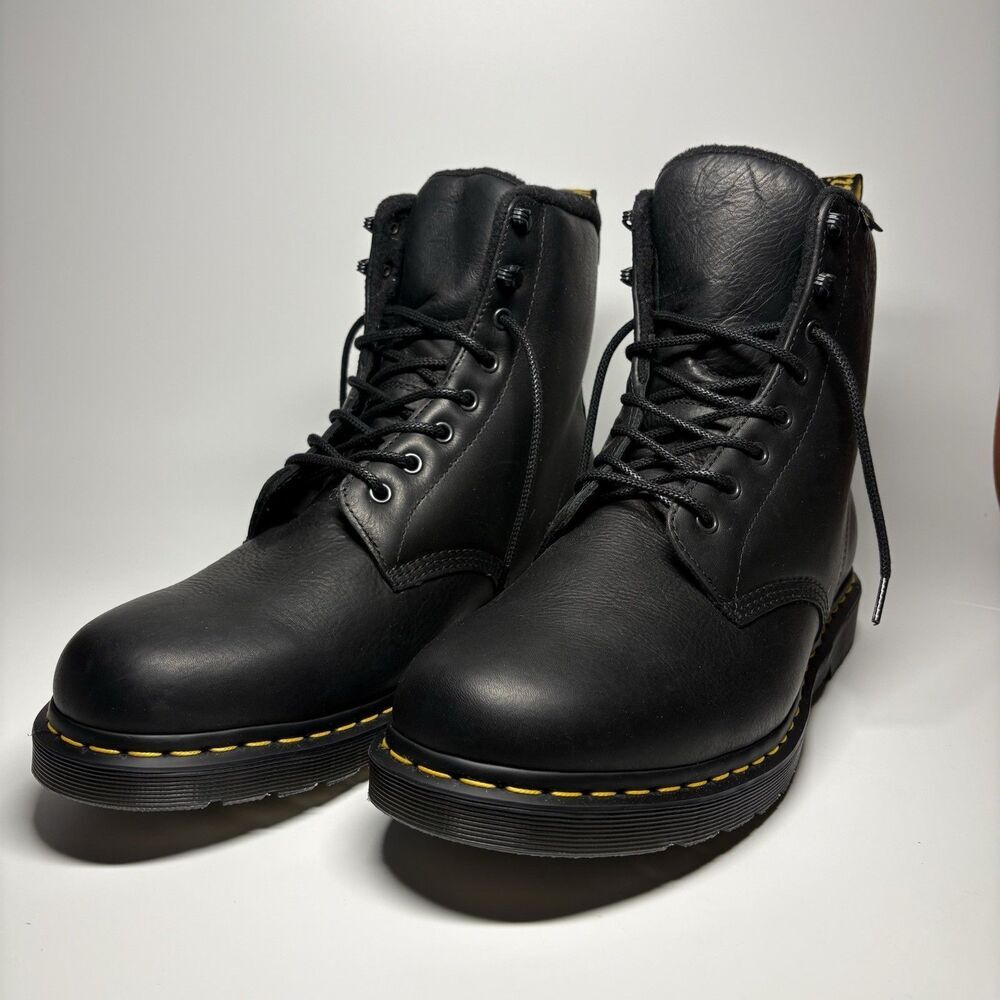 Dr. Martens 1460 Pascal WarmWair Black Leather Boots Mens 14 The Original